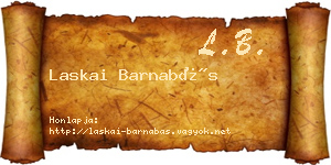 Laskai Barnabás névjegykártya