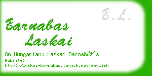 barnabas laskai business card